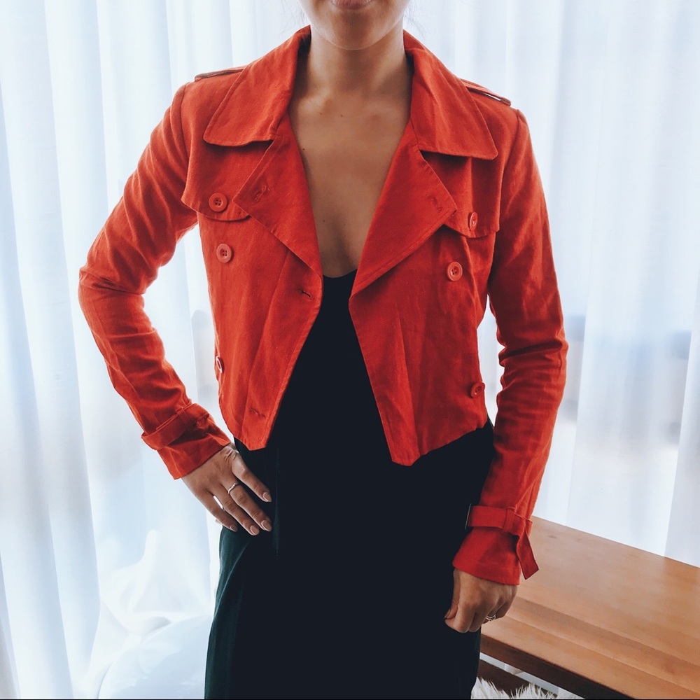 SOLD Cropped Cotton Blazer (Small)